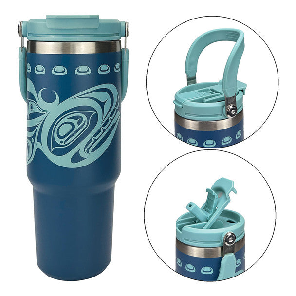 Native Northwest Killer Whale Easy-Carry Insulated Tumbler