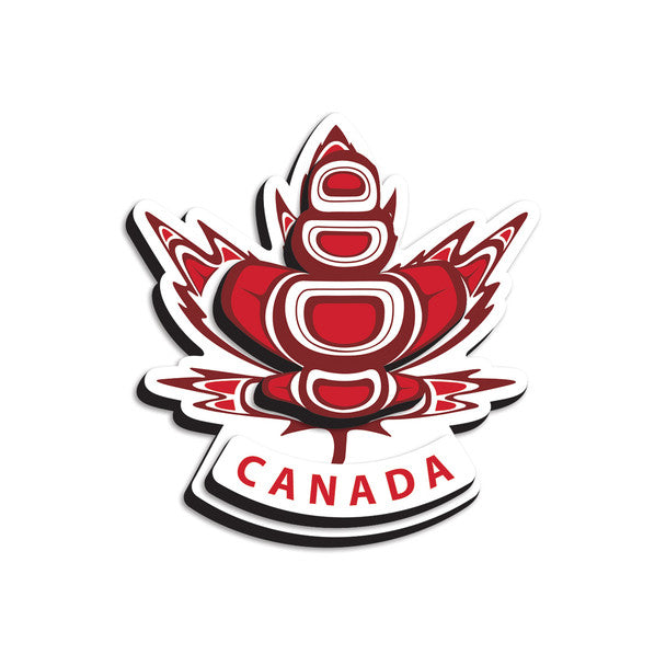 Native Northwest Indigenous Maple Canada 3D Magnet