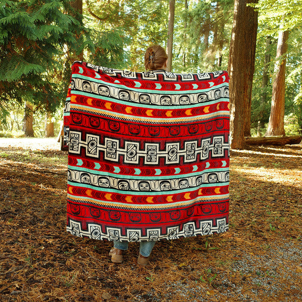 Native Northwest Woven Together Fleece Blanket