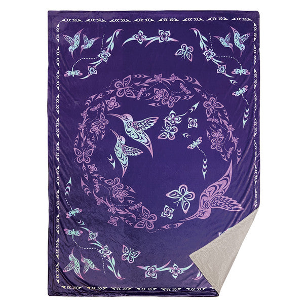 Native Northwest Premium Fleece Blanket - Hummingbird