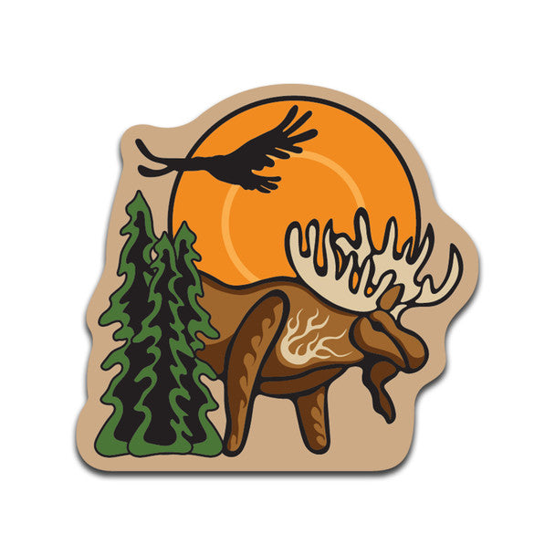 Native Northwest Moose (Mooze) 3D Magnet