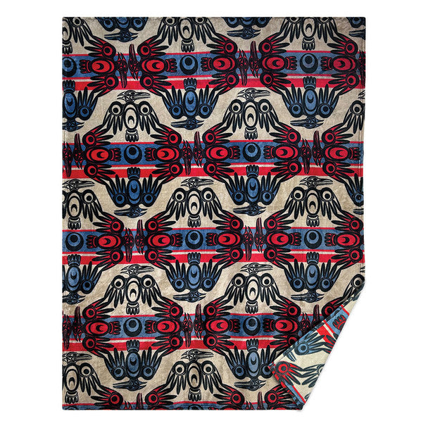 Native Northwest Raven Fleece Blanket
