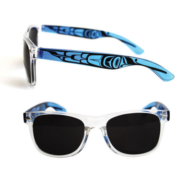 Native Northwest Feather Clear Frame Sunglasses