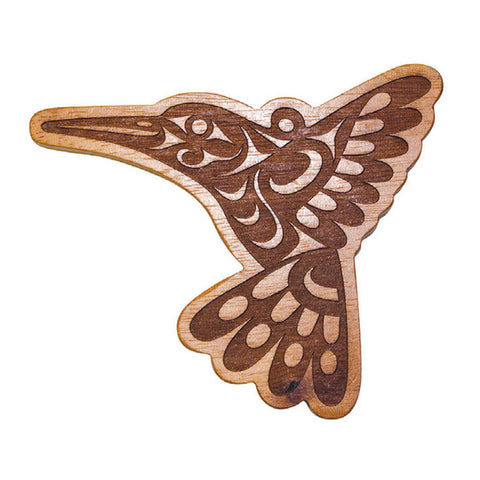 Native Northwest Hummingbird Spirit Wood Magnet