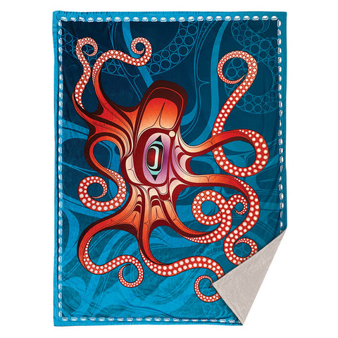 Native Northwest Premium Fleece Blanket - Octopus (Nuu)