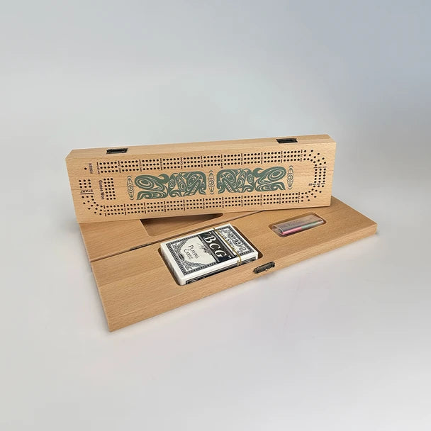Native Northwest Urban Wolf 3-Track Cribbage Board