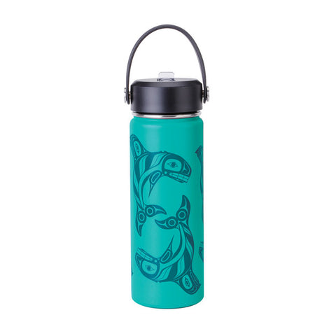 Native Northwest Wide Mouth Insulated Bottle - Raven Fin Killer Whale 21oz