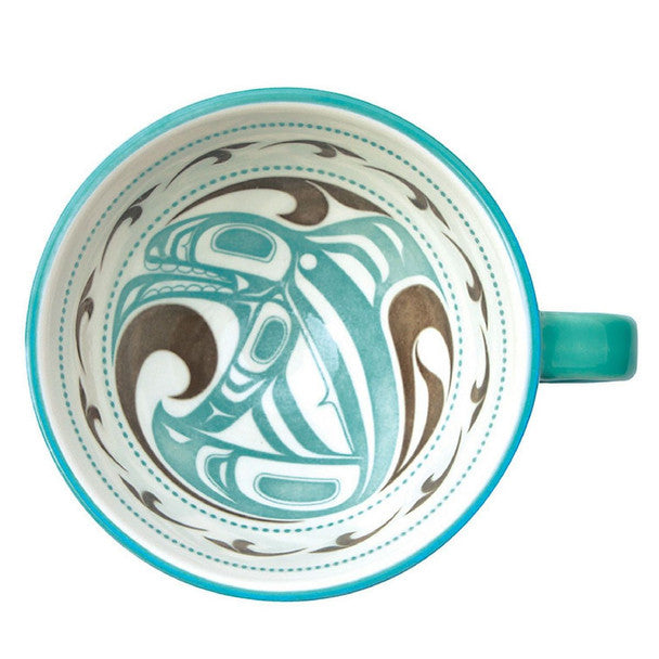 Native Northwest Killer Whale Porcelain Art Mug