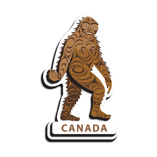Native Northwest Sasquatch Canada 3D Magnet