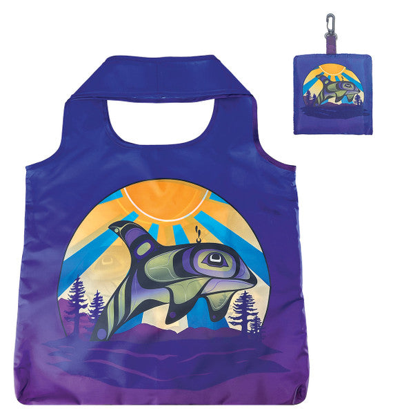 Native Northwest Killer Whale Foldable Shopping Bag