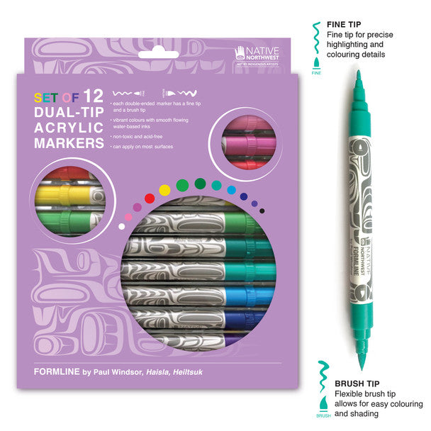 Native Northwest Acrylic Felt Markers- Formline