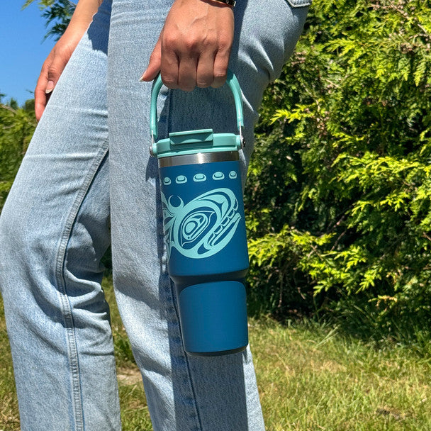 Native Northwest Killer Whale Easy-Carry Insulated Tumbler
