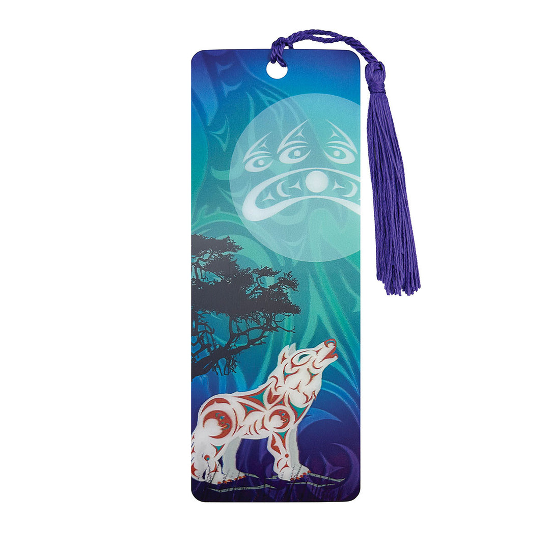 Native Northwest 3D Howling Wolf Lenticular Bookmark