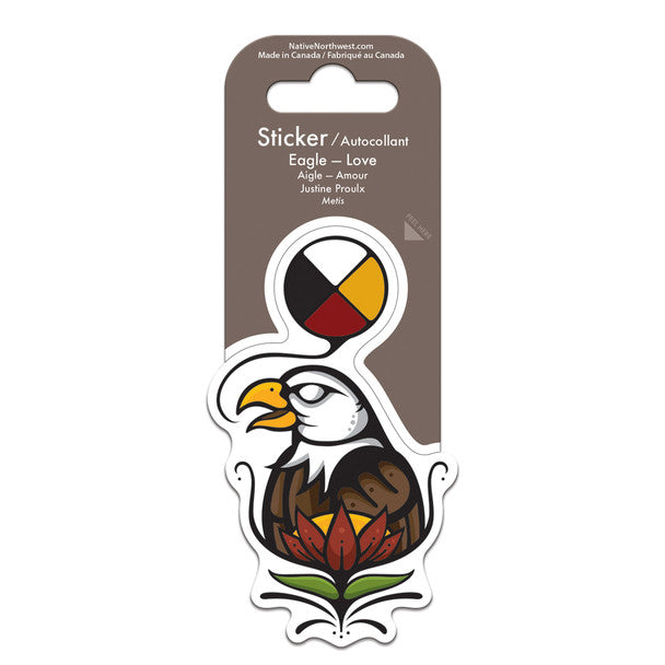 Native Northwest Eagle- Love Sticker