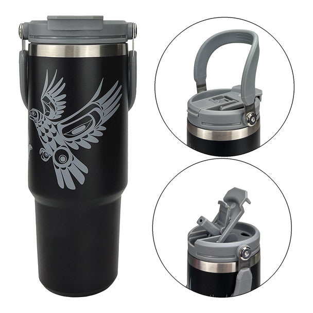 Native Northwest Eagle in Flight Easy-Carry Insulated Tumbler