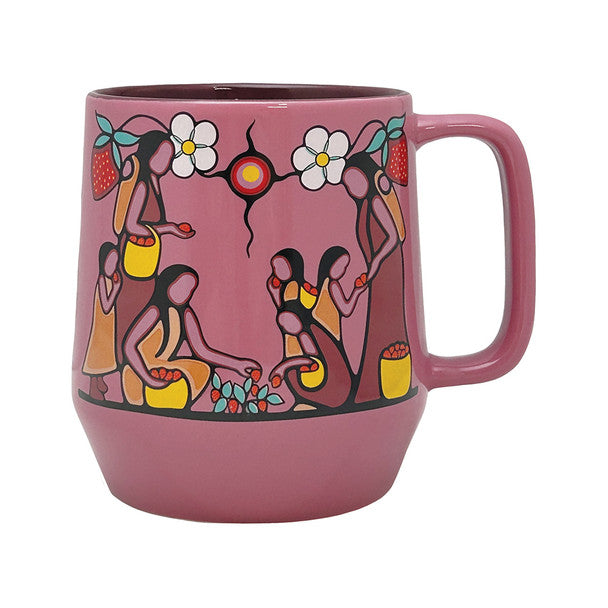 Native Northwest Heart Berry Gatherers Big Ceramic Mug