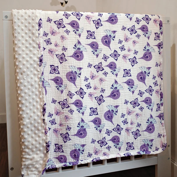 Native Northwest Young Hummingbird Baby Blanket
