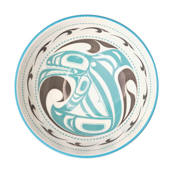 Native Northwest Porcelain Art Bowls - Killer Whale