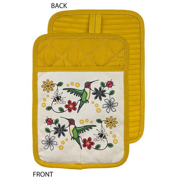 Native Northwest Hummingbird (Nenookaasi) Silicone Potholder