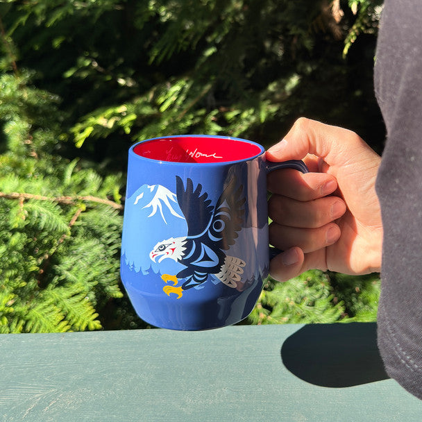 Native Northwest Sp'óq'es (Eagle) Big Ceramic Mug