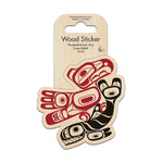 Native Northwest Thunderbird and Orca Wood Sticker