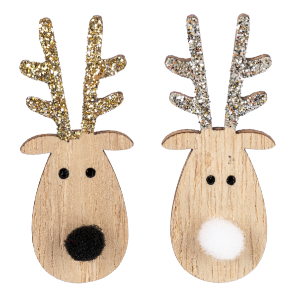 GANZ Deer Head Ornaments