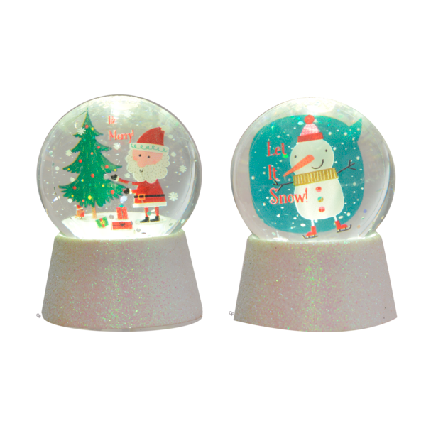 GANZ Mini Santa Snowman Snowglobes