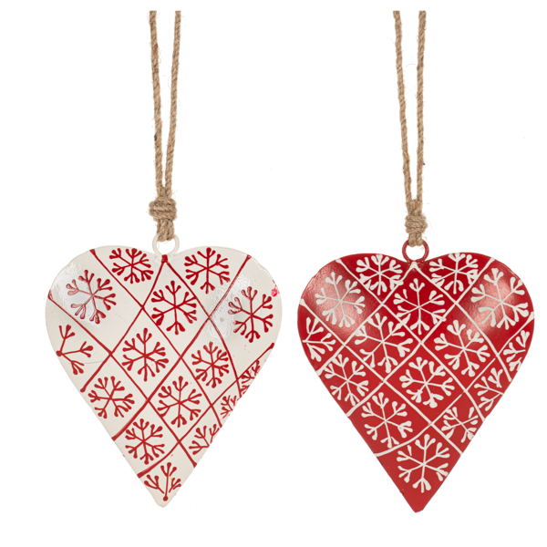 GANZ Snowflake Heart Ornament