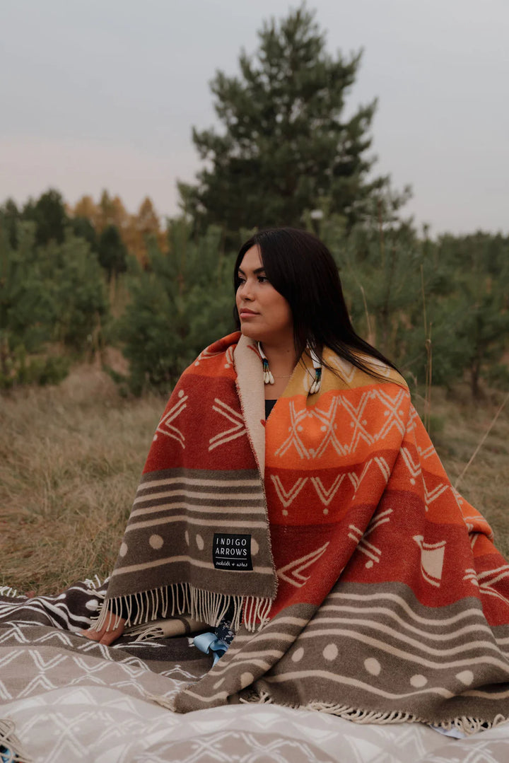 Sackcloth &amp; Ashes / Indigo Arrows Elements Fire Blanket