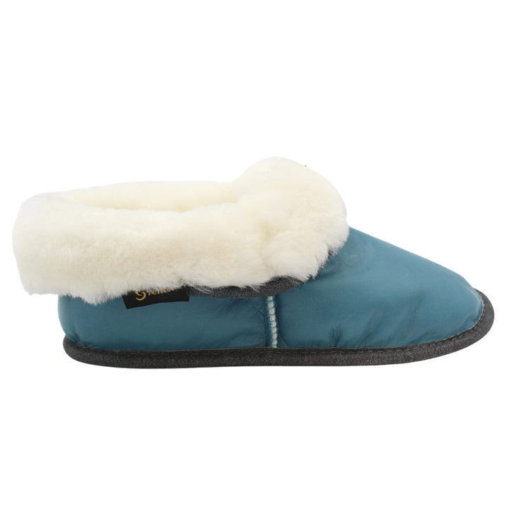 Grenier Furs Ladies Leather &amp; Suede Sheepskin Slippers