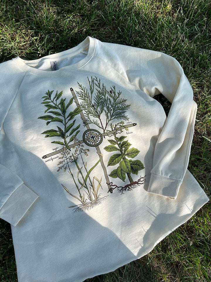 The NTVS Sacred Plants Women's Wave Wash Crewneck