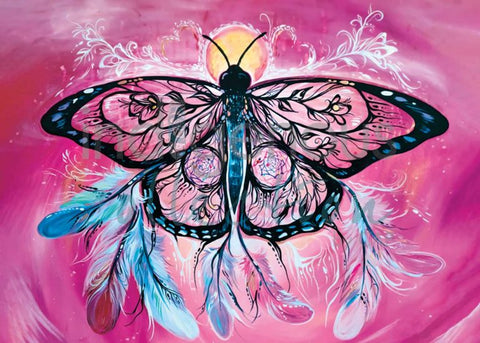 CAP Butterfly Dreamcatcher Framed Art Print