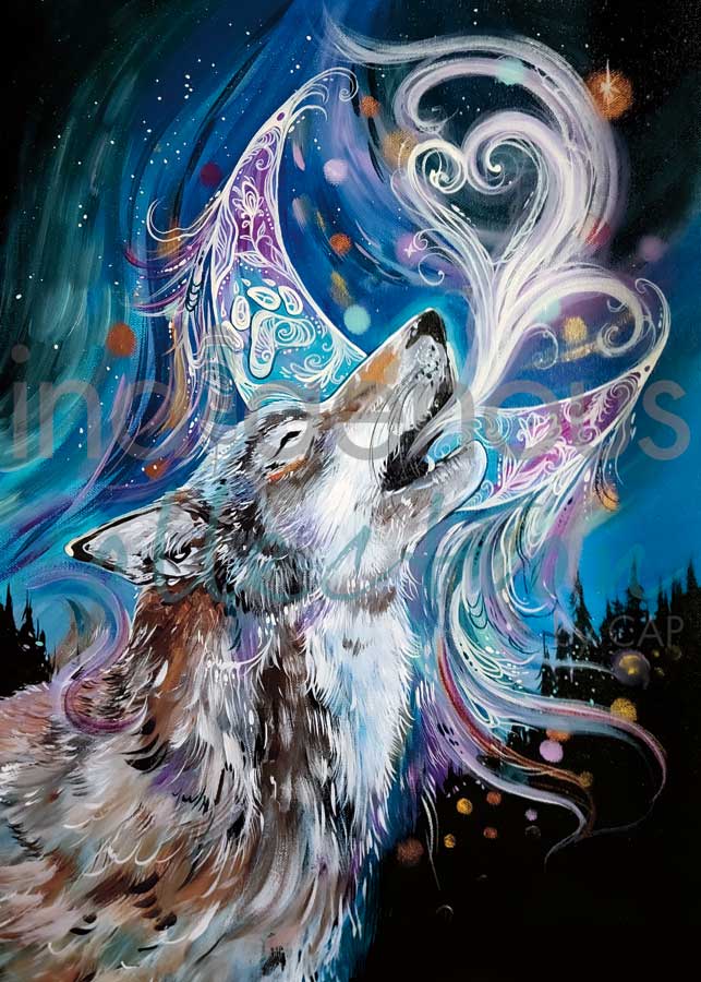 CAP Wolf Moon Framed Art Print