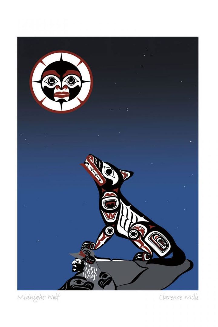 CAP Midnight Wolf Framed Art Print
