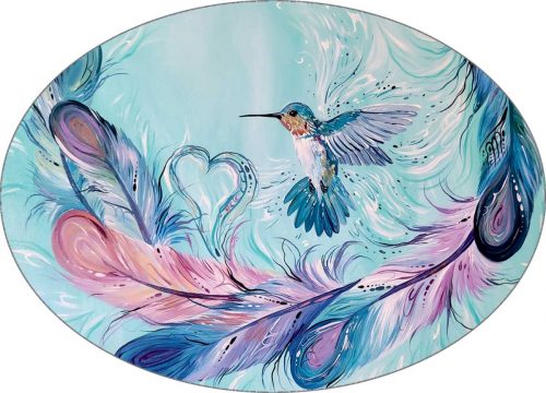 CAP Hummingbird Feathers Sticker