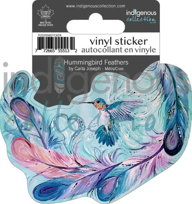 CAP Hummingbird Feathers Vinyl Sticker