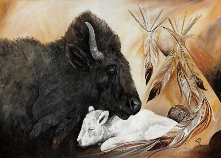 CAP White Buffalo Framed Art Print