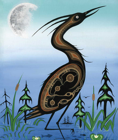 CAP "Blue Heron" Limited Edition Signed Printed Canvas