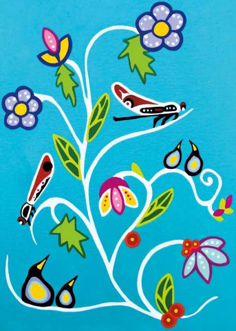 CAP Flowers & Dragonflies Framed Art Print