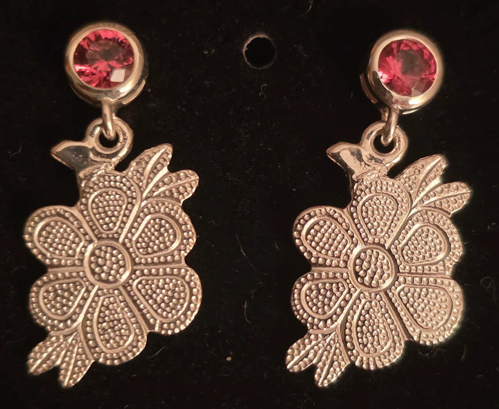Medicine Bear Arts Kookums Beadwork Gemstone Earrings