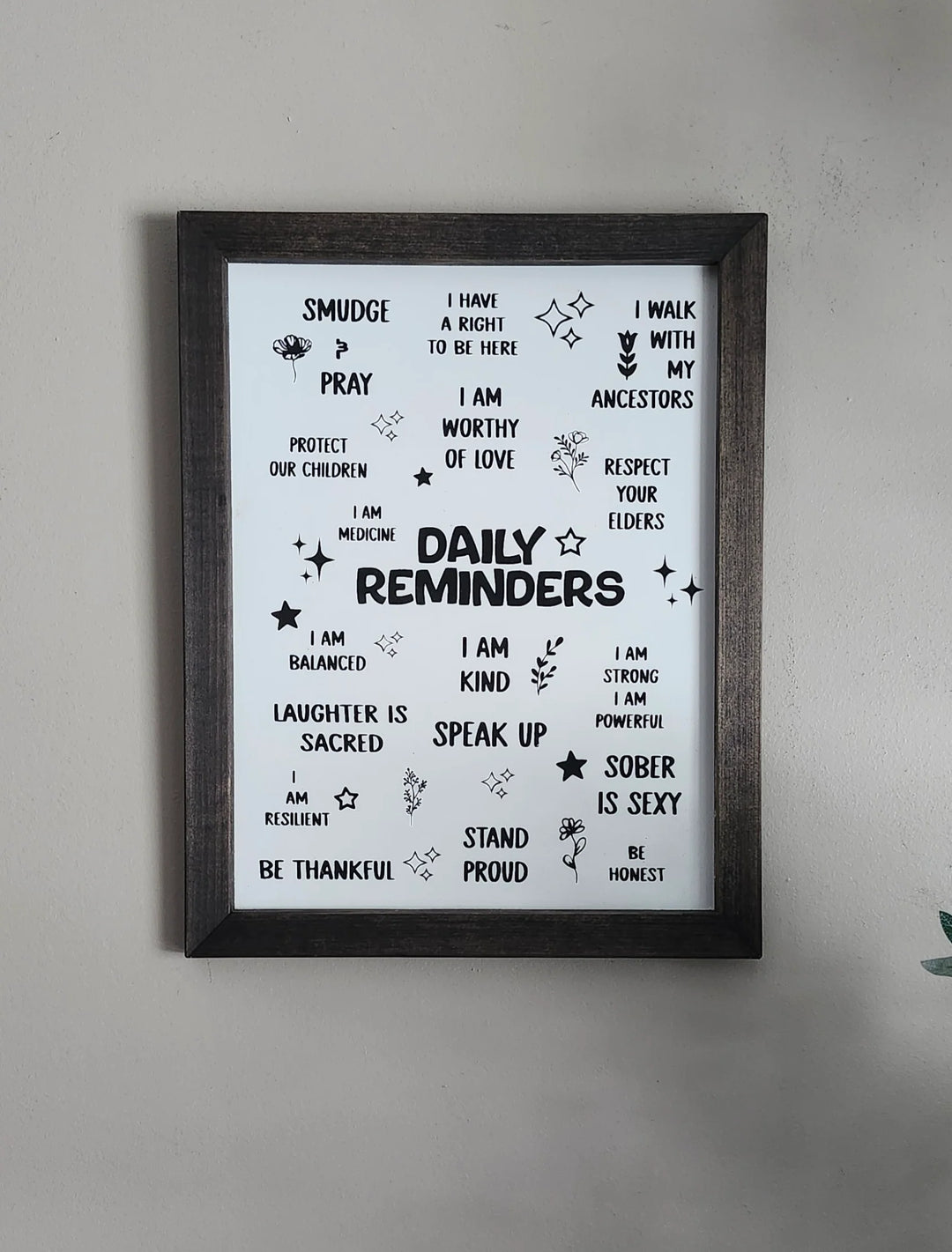 Indigenous Signs &amp; Stuff Daily Reminders Wood Sign