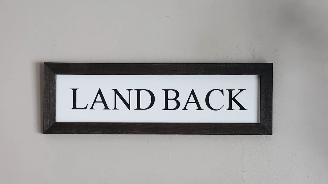 Indigenous Signs &amp; Stuff Land Back Wood Sign
