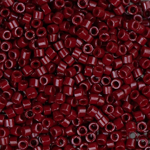 11/0 Delica Bead Opaque Cranberry Red 10g Bag