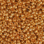 11/0 Czech Seed Beads #35024 Metallic Gold 23g