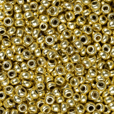 11/0 Czech Seed Beads #40000 Metallic Solgel Light Gold 23g