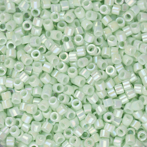 11/0 Delica Bead #1506 Light Green Mint Opaque AB 5.2g