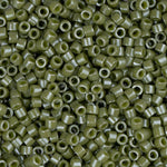 11/0 Delica Bead Opaque Pale Green Lime Glazed Luster 5.2g