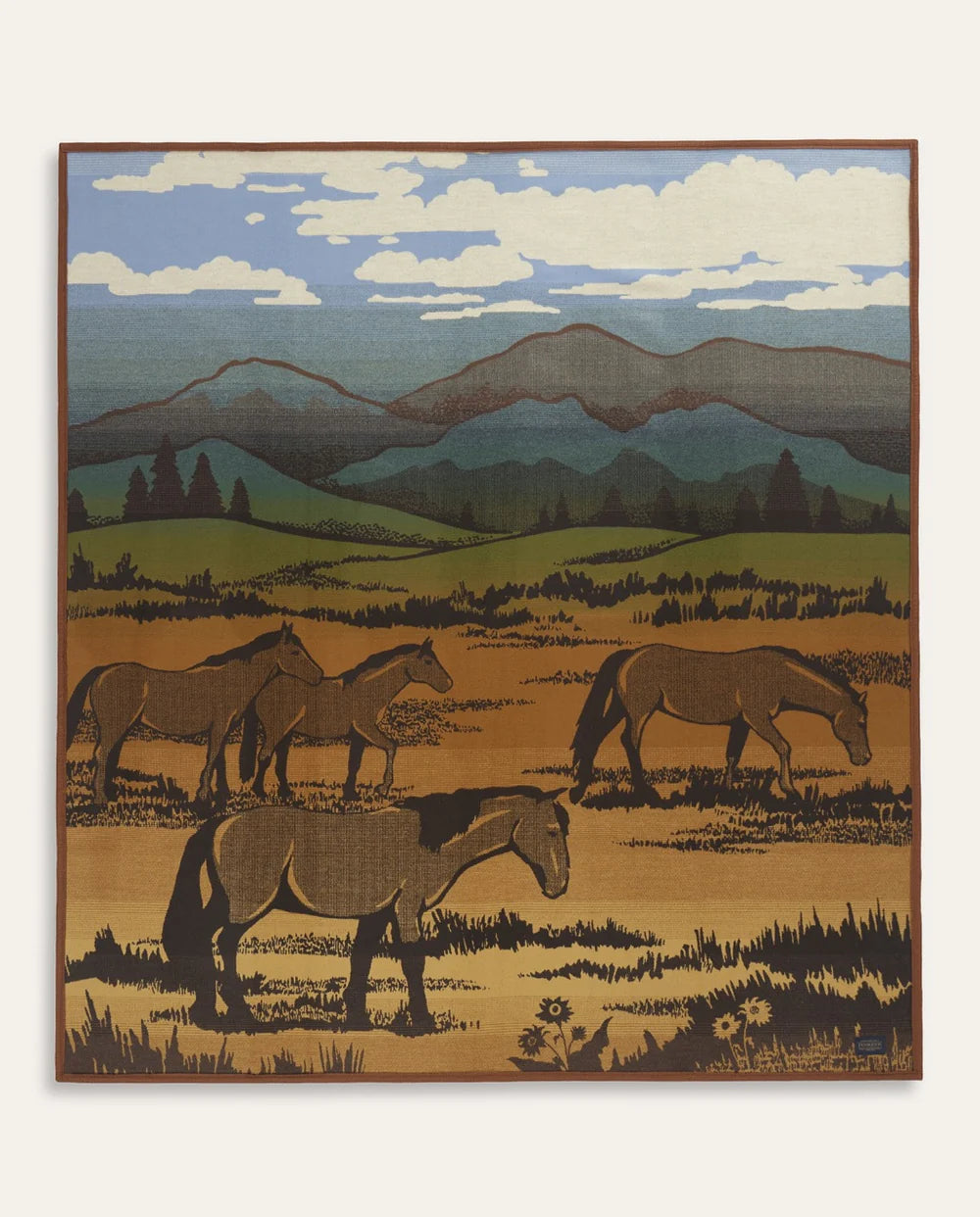 Pendleton Jacquard Unnapped Robe Shadow Mountain Blanket