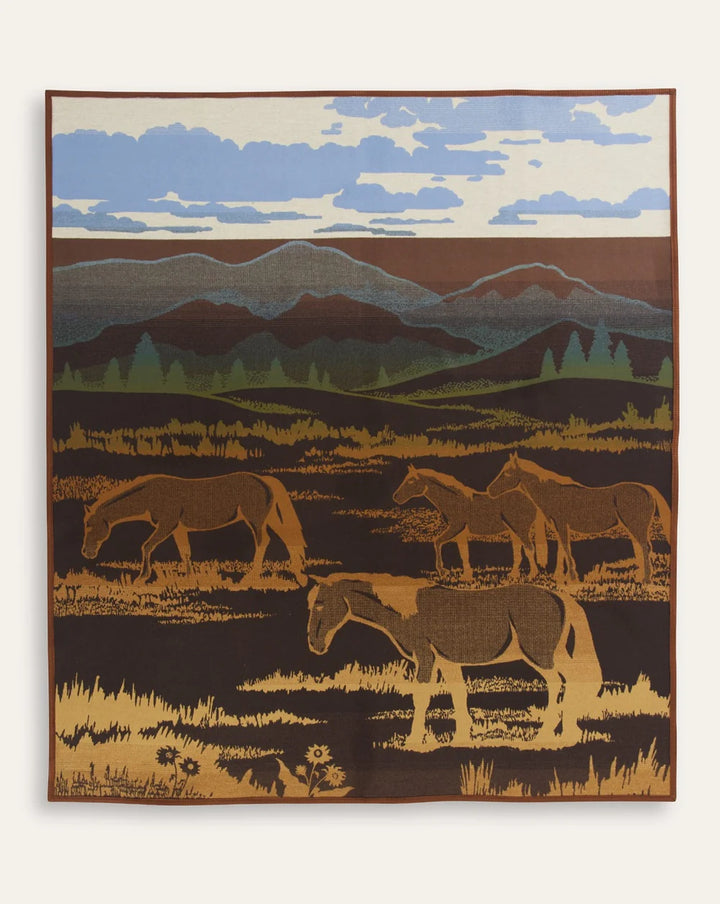 Pendleton Jacquard Unnapped Robe Shadow Mountain Blanket