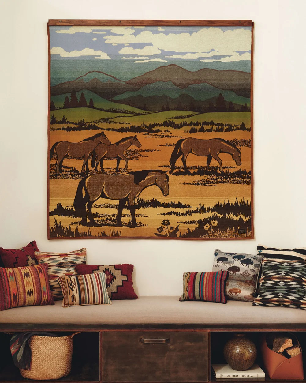 Pendleton Jacquard Unnapped Robe Shadow Mountain Blanket